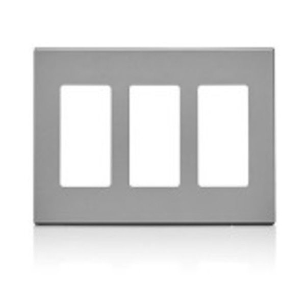 Leviton WALLPLATES SCREWLESS 3 GANG PLATE 80311-GY 80311-GY